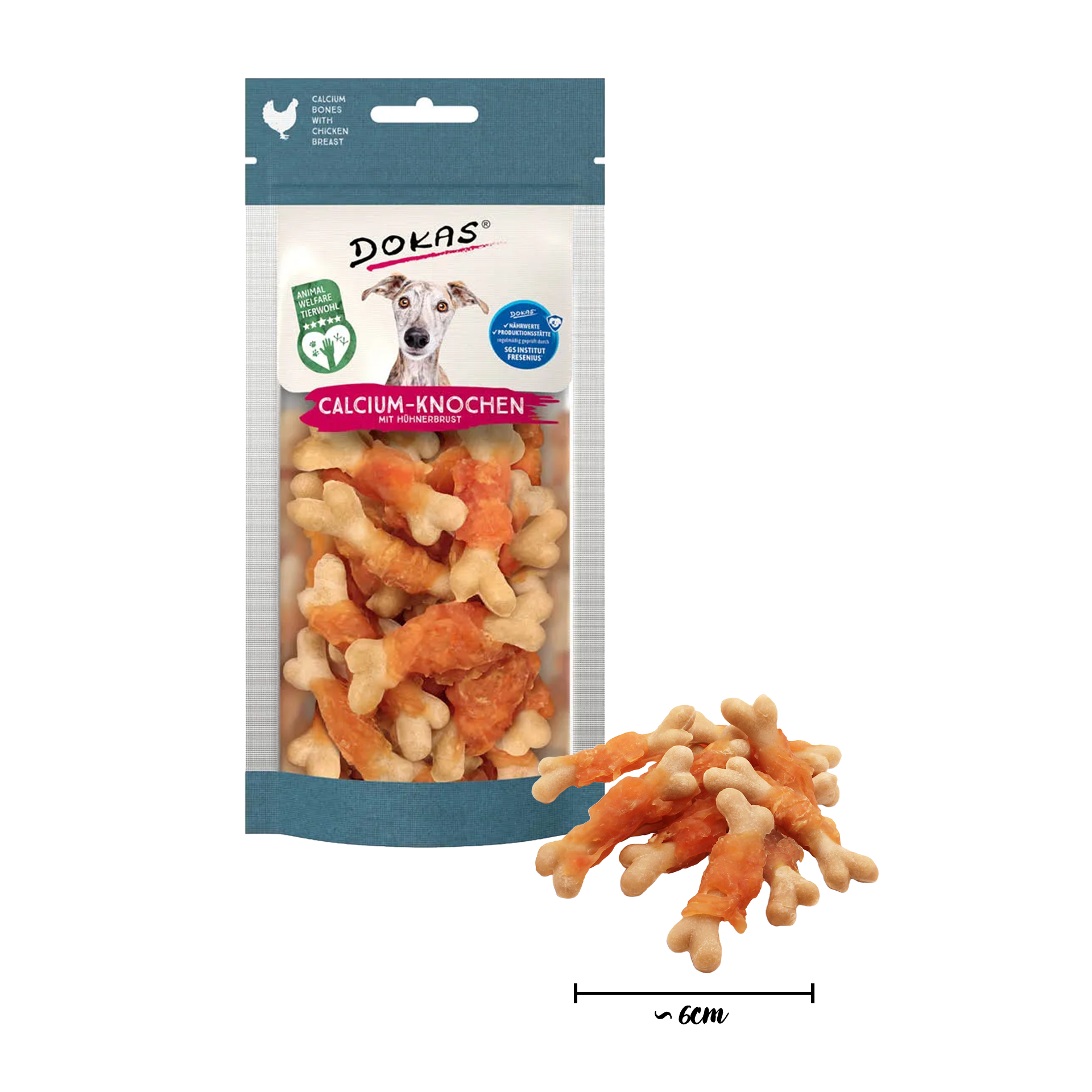 Dokas - Calcium bones with chicken breast 75g