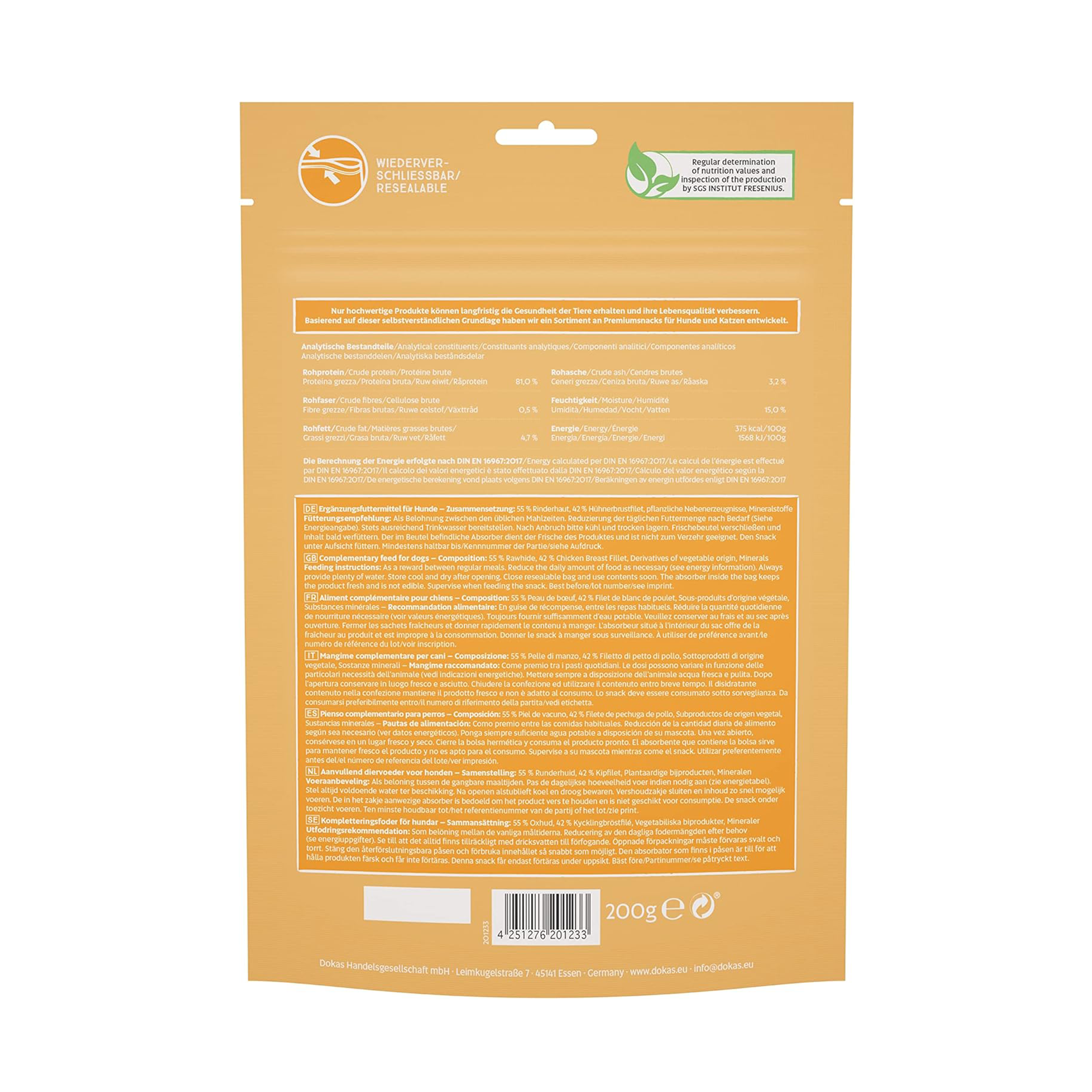 Dokas - Chew stick with chicken breast 200g
