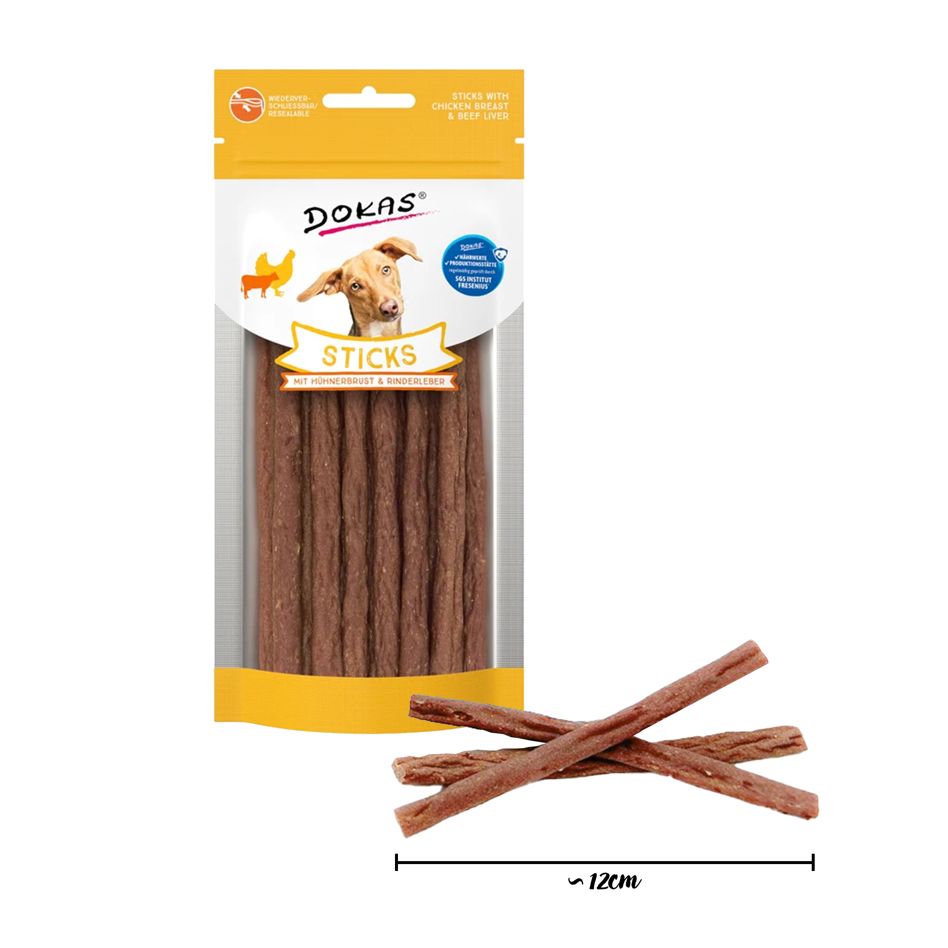 Dokas - Sticks with chicken breast and beef liver 60g