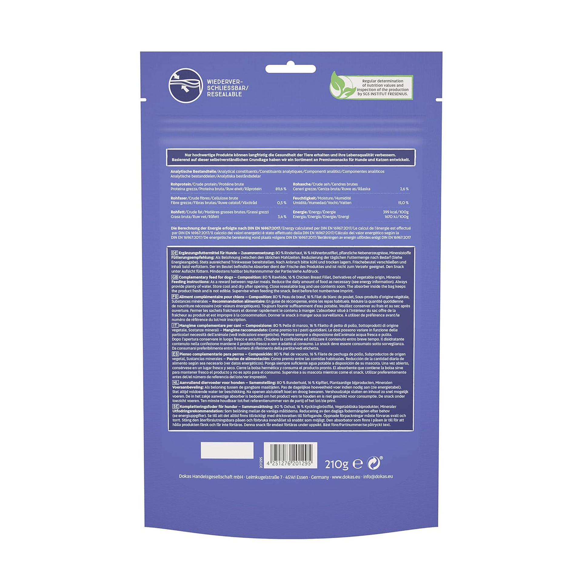 Dokas - Rib chew with chicken breast 210g