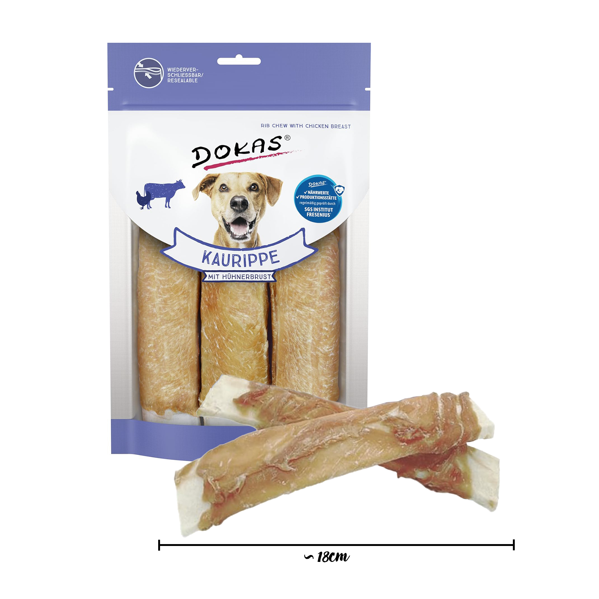 Dokas - Rib chew with chicken breast 210g